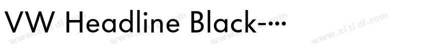 VW Headline Black字体转换